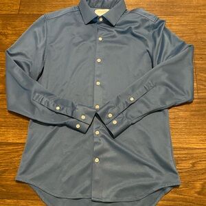 Ministry of Supply Men's Casual Blue Button Down Shirt